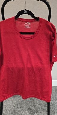 Merino Tech Red Short Sleeve Crew Neck Tee